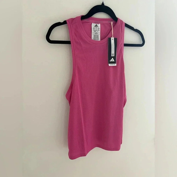 Adidas AeroReady Training Top in Pink NWT - Picture 2 of 5